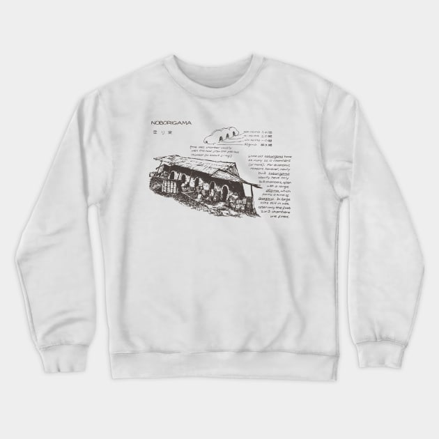 Japanese Noborigama Kiln Pottery Crewneck Sweatshirt by ShawnaMac